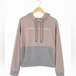 Calvin Klein Performance Women's Size Large Pink/Gray Block Hoodie Size Large